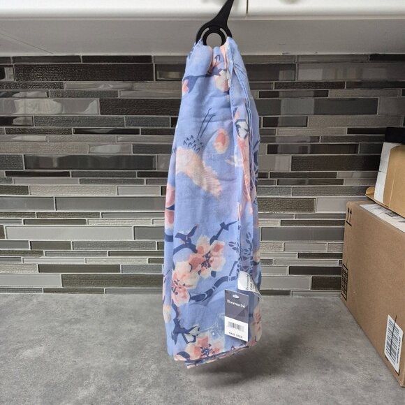 NWT Bonmarche Scarf Blue with Asian Print - Picture 2 of 6